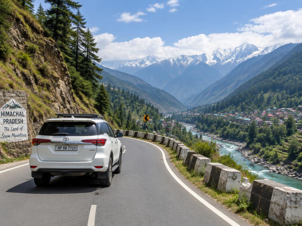 Mountain road trip in Himachal